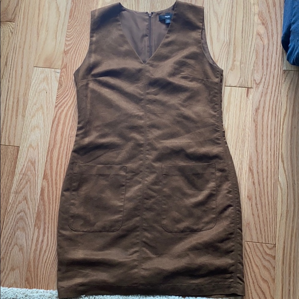 Brown suede dress